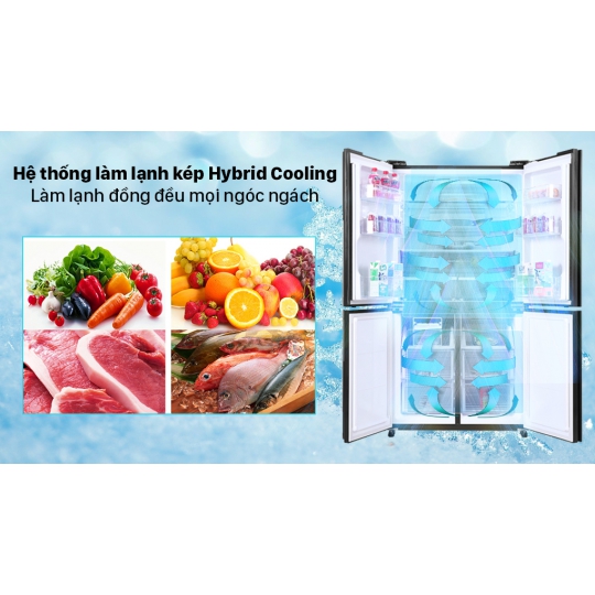 Tủ lạnh Sharp Inverter 525 lít SJ-FX600V-SL 